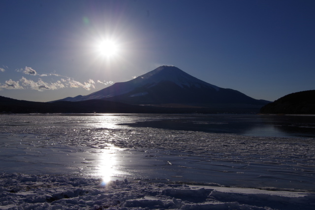 夕闇の山中湖