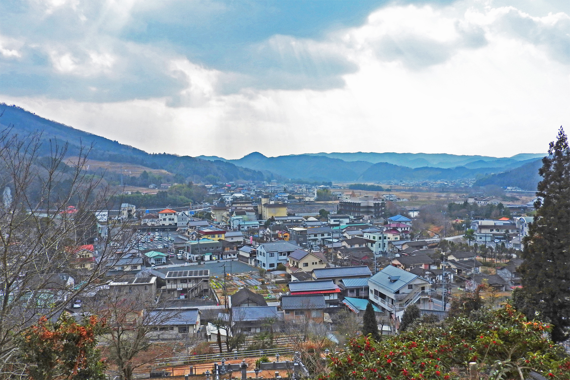 日本の風景 湯郷温泉の街並み 壁紙19x1280 壁紙館