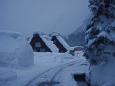 白川郷 雪の黄昏