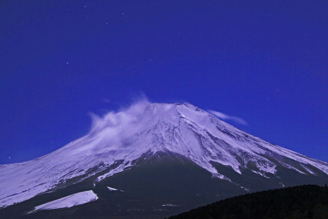 ブリザードの山頂(富士山)