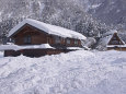 五箇山 雪晴れの朝