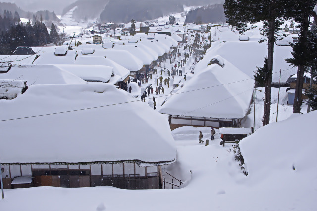 大内宿 雪景色