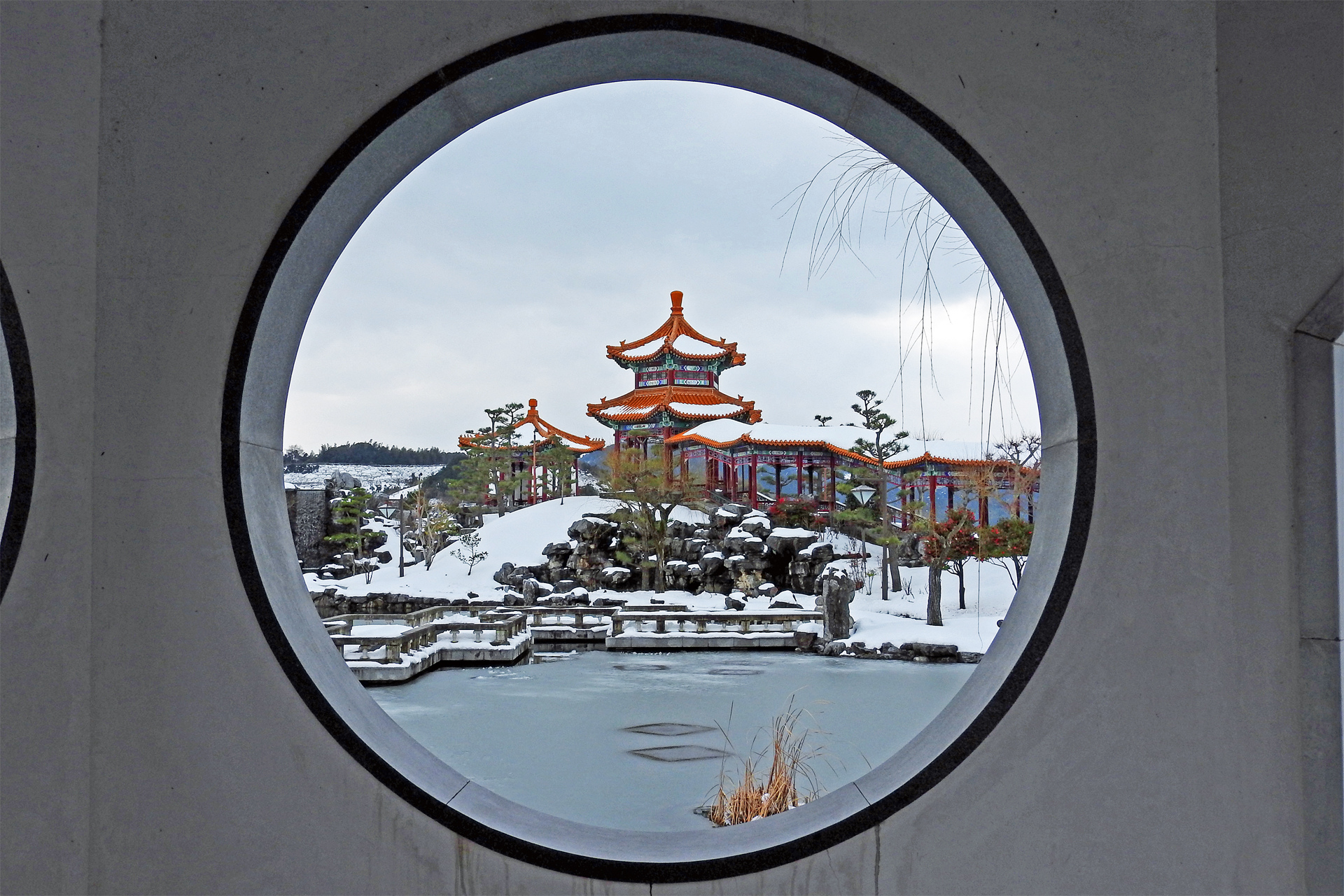 日本の風景 冬の中国庭園 燕趙園4 壁紙19x1280 壁紙館