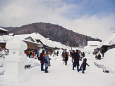 雪の大内宿