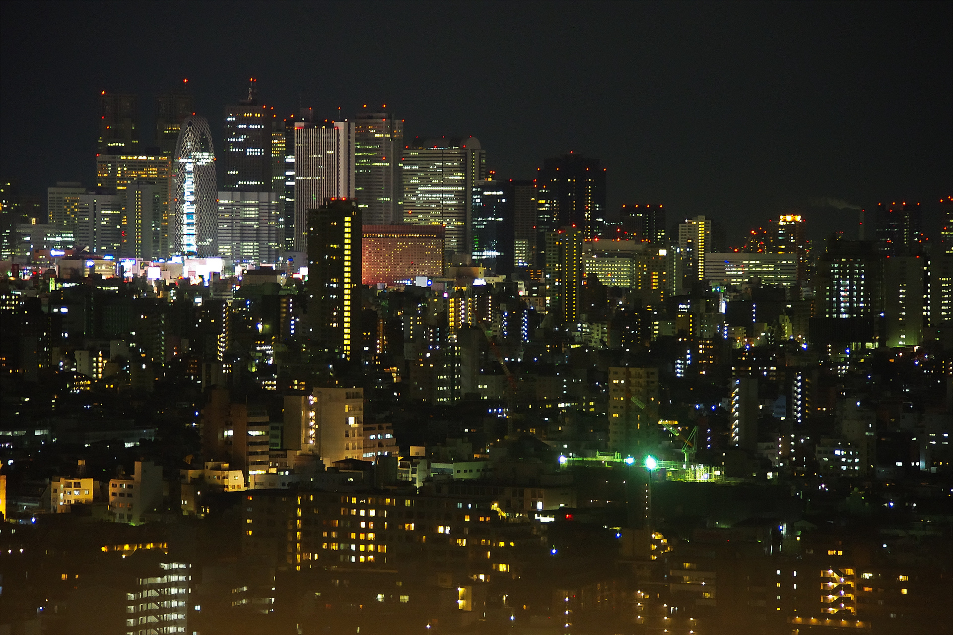 夜景 花火 イルミ 新宿副都心の夜景 壁紙19x1280 壁紙館