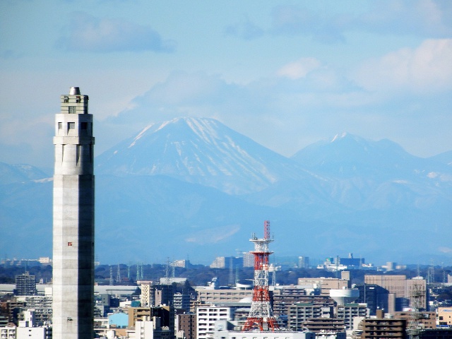 日光の山脈を望む