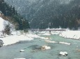 冬の足羽川と第三鉄橋