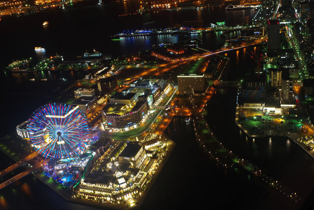 横浜ベイエリアの夜景