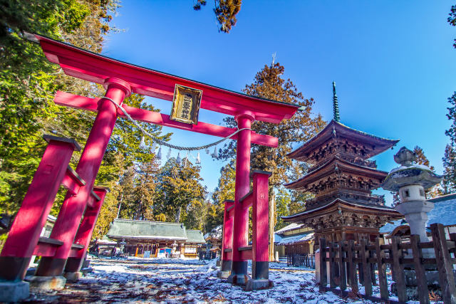 冠雪の若一王子神社