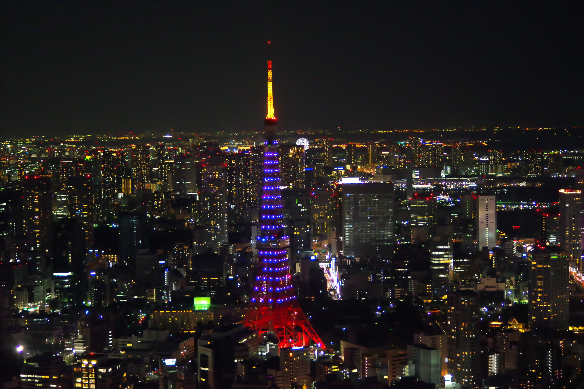 夜景 花火 イルミ 東京タワー 壁紙19x1280 壁紙館