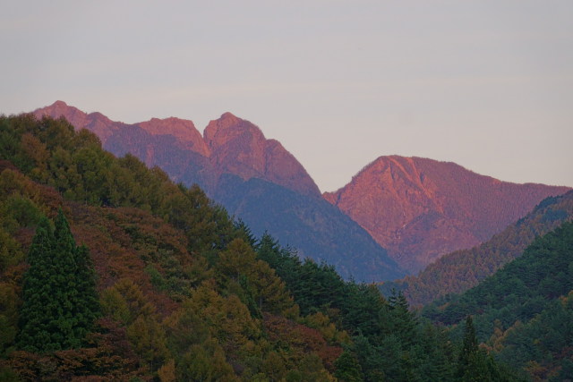 暮れる鋸岳