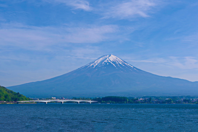 河口湖北岸からの富士山