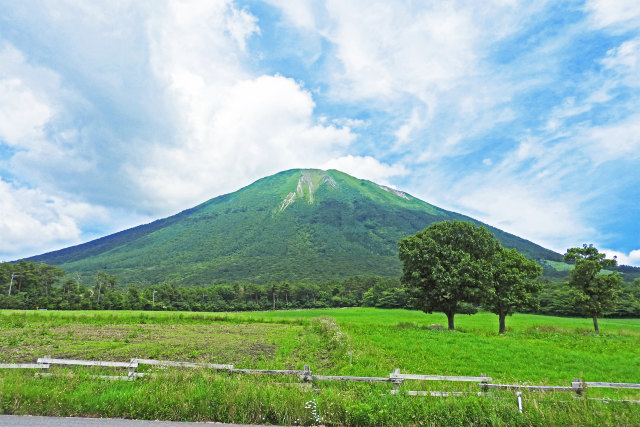 牧場から観る大山