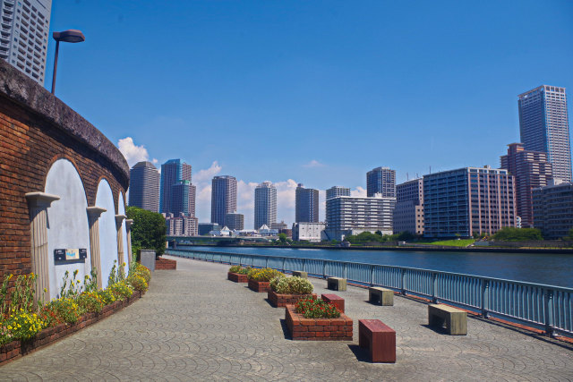 築地 隅田川テラスから