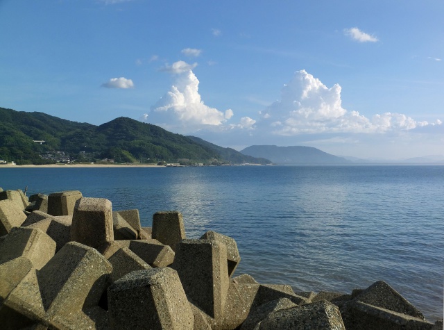 過行く夏の海