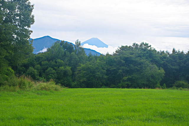 清里 遊歩道から富士山