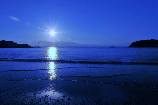 逗子海岸の落日