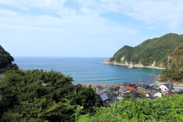 餘部駅より日本海を望む