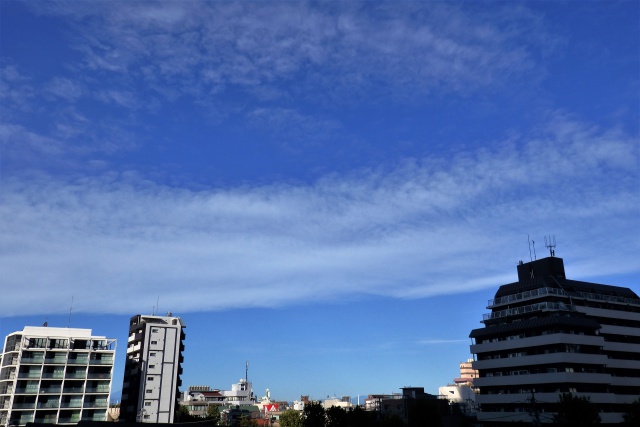 台風一過西新宿の青空