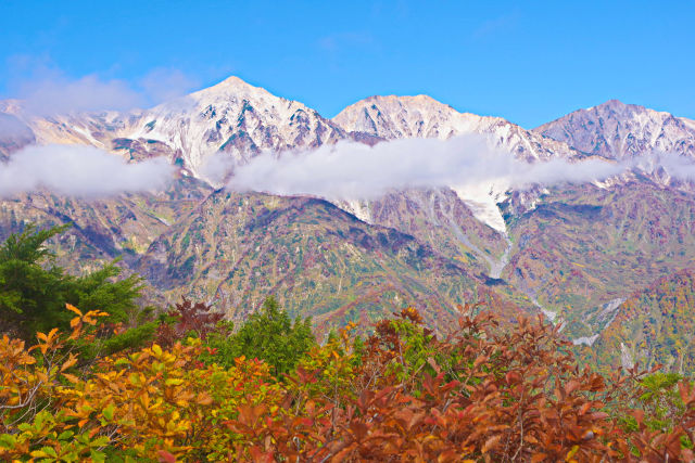 黒菱平から白馬三山