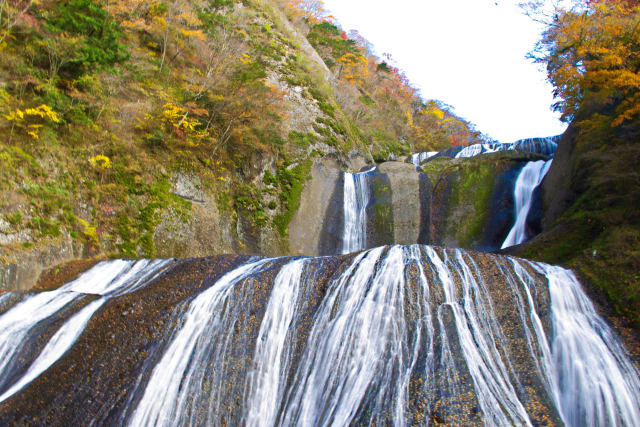 錦秋の袋田の滝