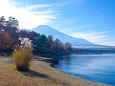 山中湖 夕やけの渚からの富士山