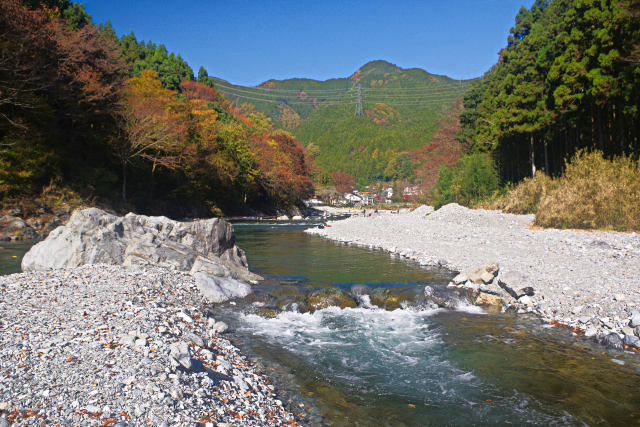 御岳渓谷 中州からの眺め