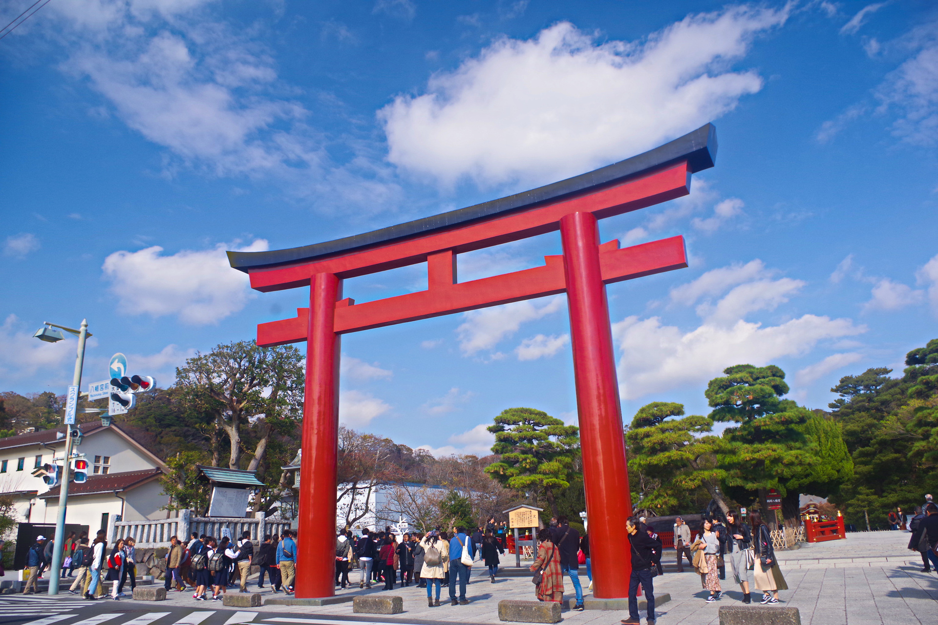 日本の風景 鶴岡八幡宮 三の鳥居 壁紙19x1280 壁紙館