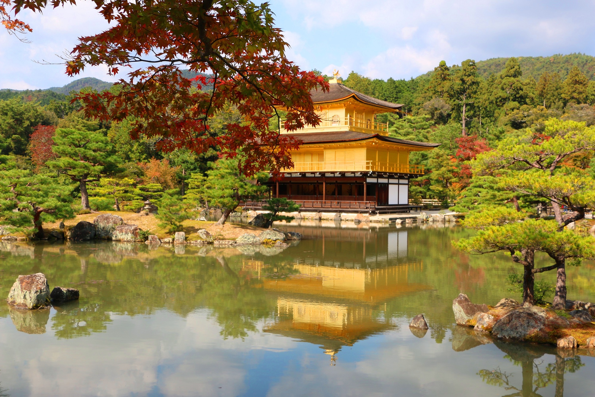 日本の風景「金閣寺紅葉」壁紙1920x1280 - 壁紙館