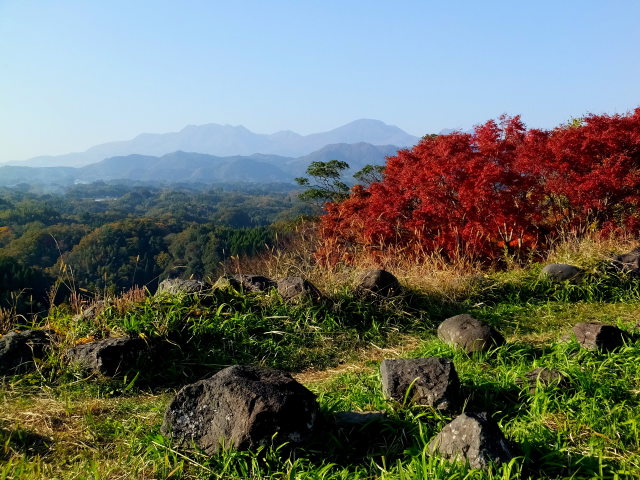 城址からの展望、久住連山