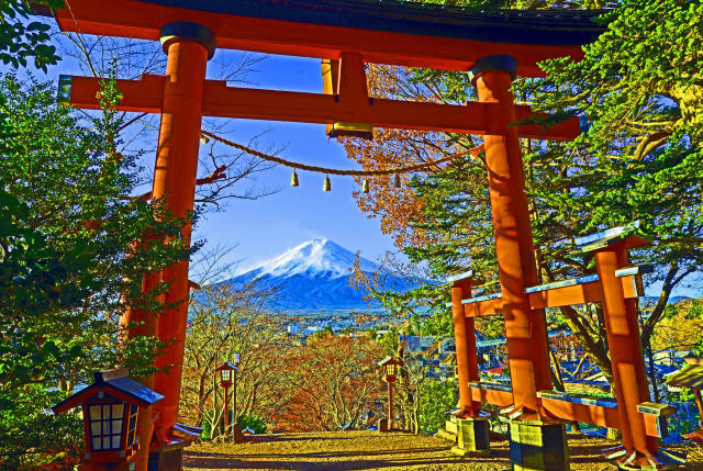 富士山に願いを