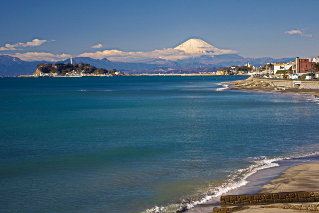 新春の富士山と江の島