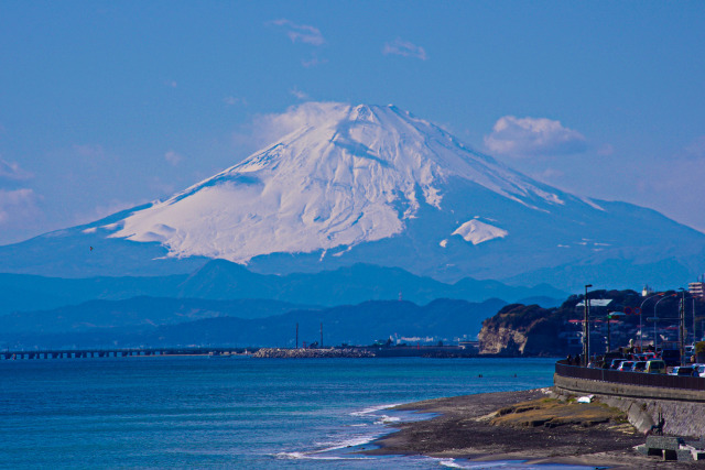 鎌倉から望む富士山