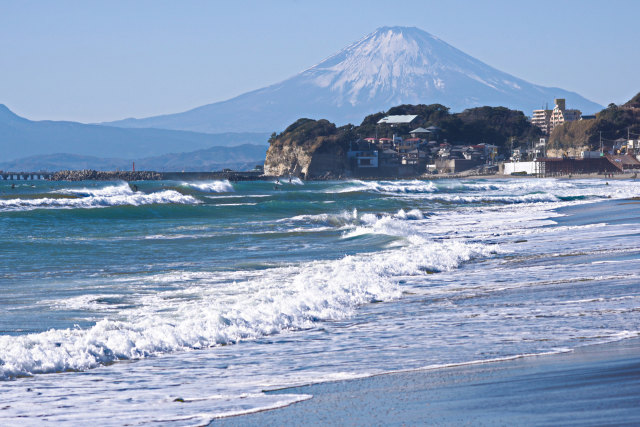 冬の湘南海岸