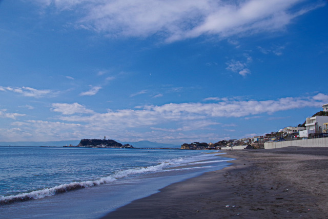 冬の湘南海岸