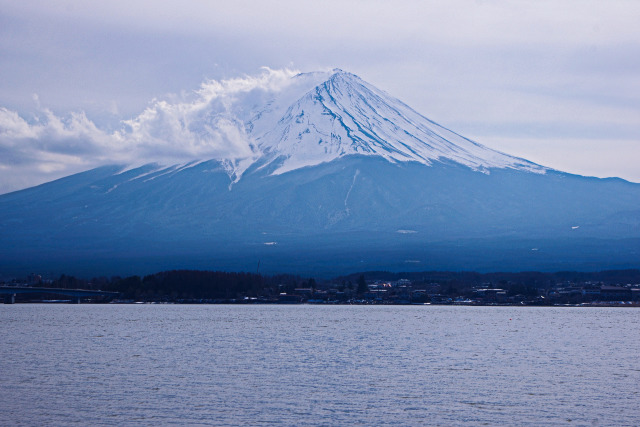 河口湖北岸からの富士山