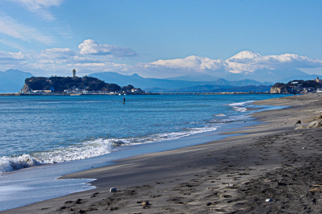 冬の湘南海岸