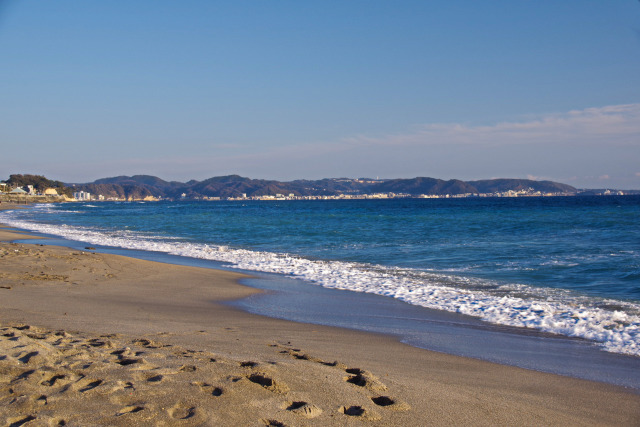 冬の湘南海岸