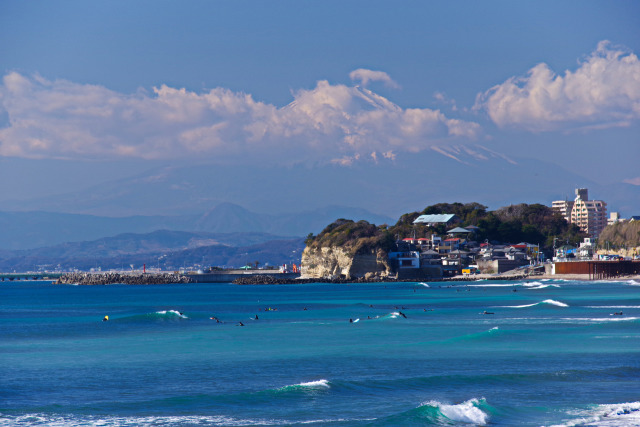 湘南の海と富士山