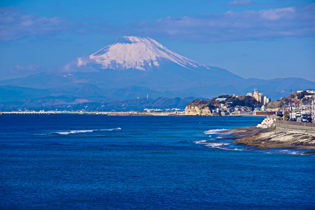 鎌倉から望む富士山