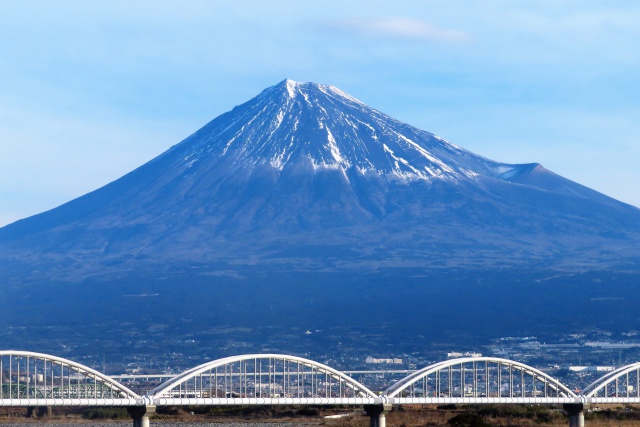 富士川橋と富士山