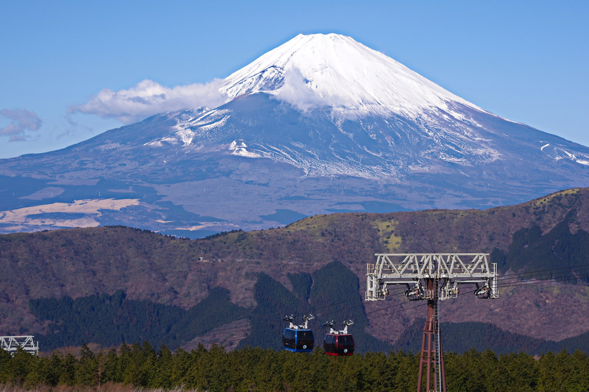 日本の風景 箱根 大涌谷からの富士山 壁紙19x1280 壁紙館