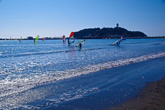 片瀬海岸と江の島