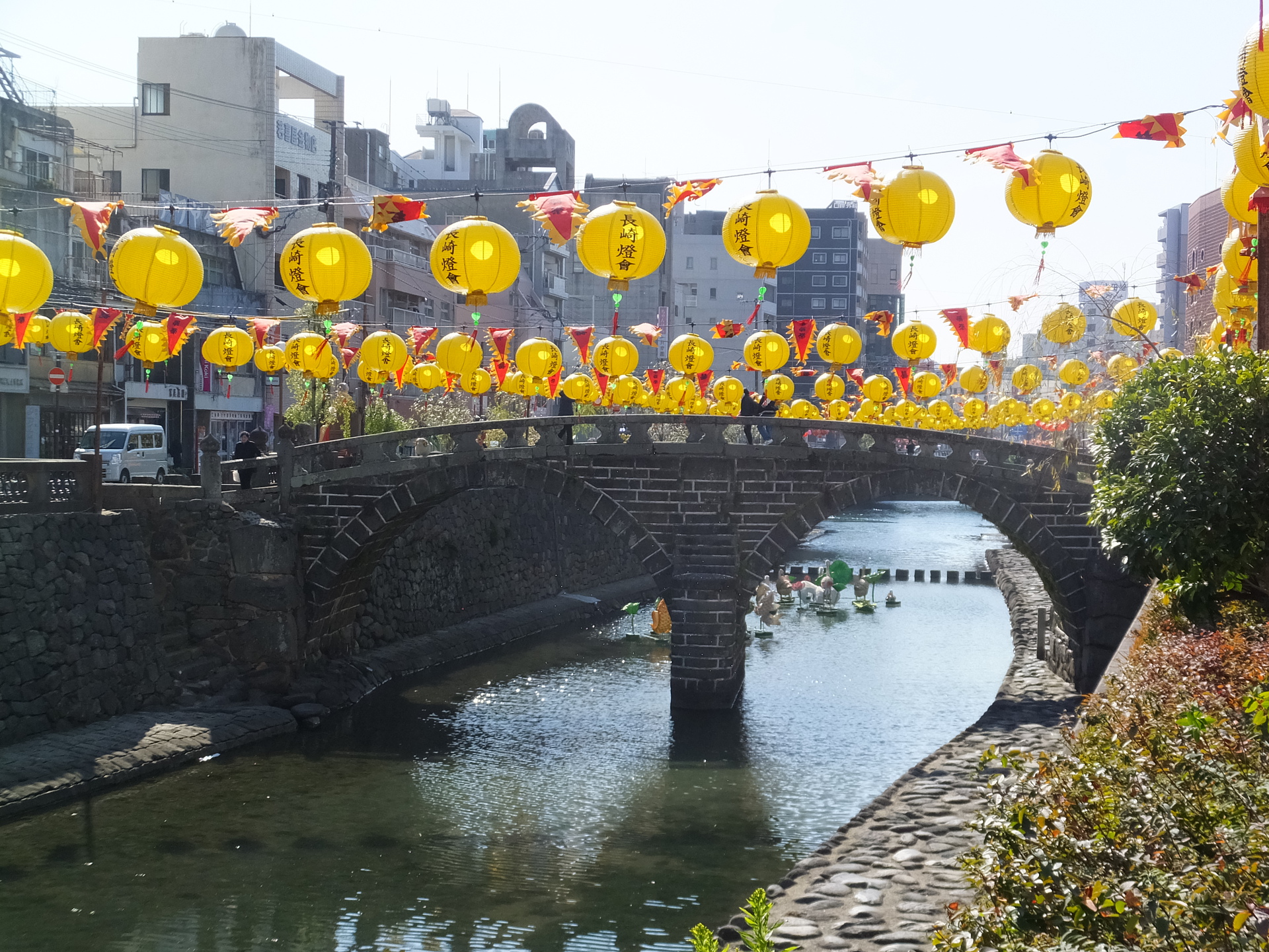 日本の風景 ランタン祭りの眼鏡橋 壁紙19x1440 壁紙館