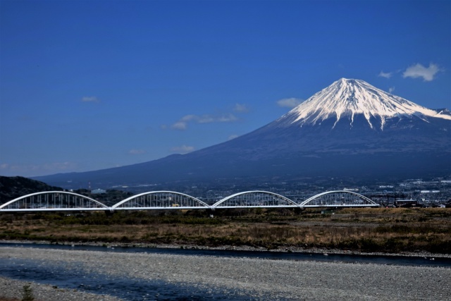 昨日車窓から見た富士山