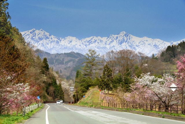 北アルプスが見える風景