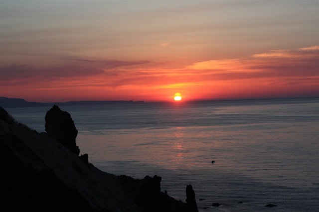 5月4日積丹半島への日没