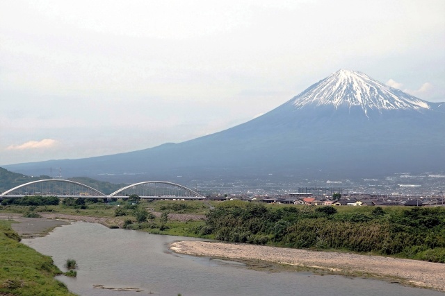 富士川と富士山