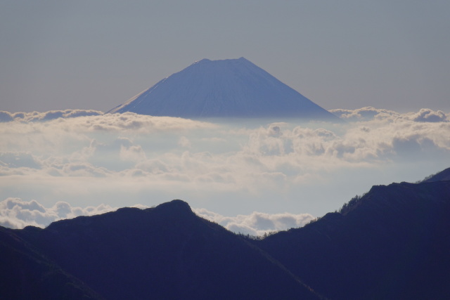 朝の富士