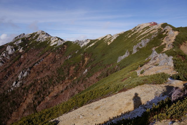 午後の燕岳稜線